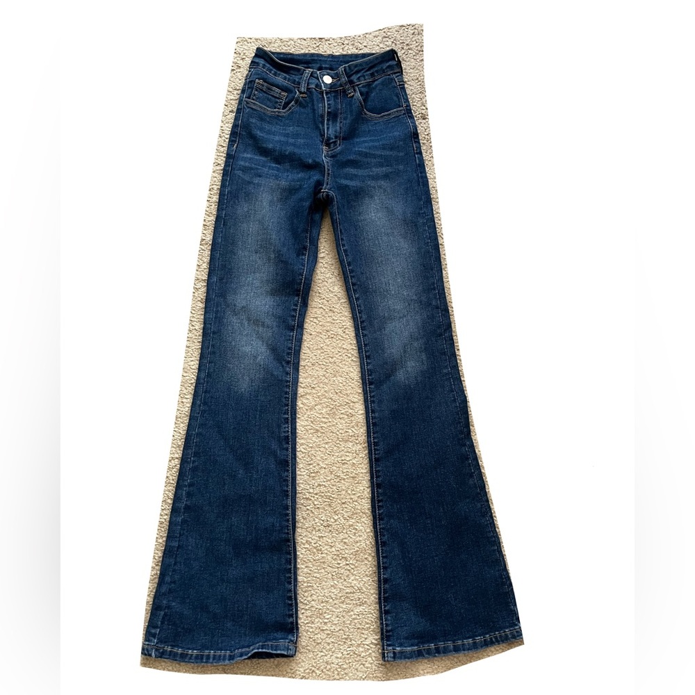 SHEIN Petite High Waist Flare Jeans